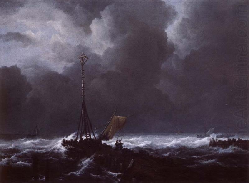 Jacob van Ruisdael View of het lj on a stormy Day china oil painting image